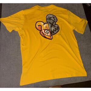 Shein Manfinity EMRG Men's Short Sleeve Cartoon Graphic Tee CB7 Yellow Size M